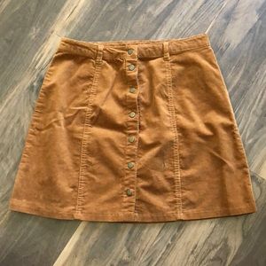 Forever21 brown corduroy skirt, size M